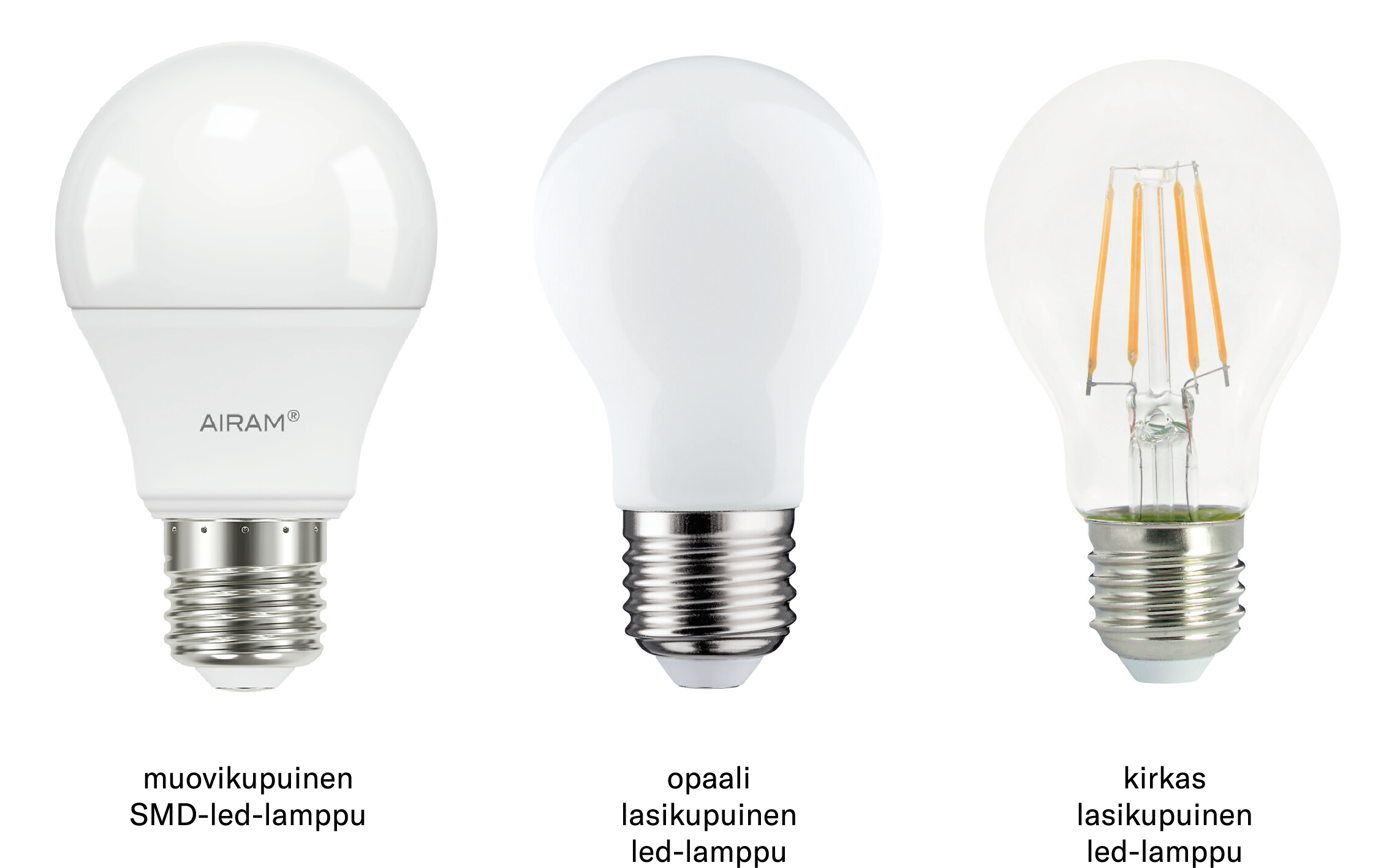 SMD-lamppu verrattuna täyslasisiin lamppuihin